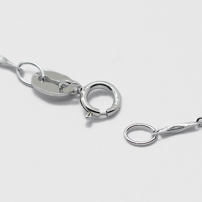 925 ожерелья из стерлингового серебра, с застежками пружинного кольца, с печатью 925