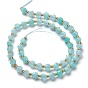 Natural Amazonite Beads Strand, with Seed Beads, Six Sided Celestial Dice