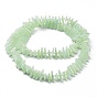 Electroplate Glass Beads Strands, Imitation Jade, Triangle