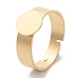 304 pierna de anillo de acero inoxidable, fornituras de anillo almohadilla, para anillos de la vendimia que hacen, ajustable, diámetro interior: 17.2 mm, Bandeja: 8 mm