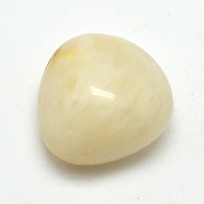 Natural Yellow Jade Beads, Tumbled Stone, No Hole/Undrilled, Chip, 19~22.5x14~21x11~17mm