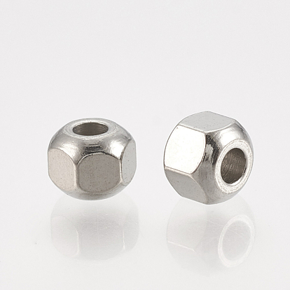 Eco-Friendly 201 Stainless Steel Beads, Faceted, Rondelle