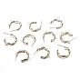 Hallazgos de aretes de bronce, con bucle, pendientes de medio aro, larga duración plateado, anillo de giro