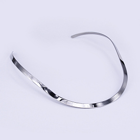 304 Stainless Steel Choker Necklaces, Rigid Necklaces, 4.72 inch x5.31 inch (12x13.5cm)