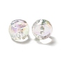 Placage uv perles acryliques transparentes, de couleur plaquée ab , tambour