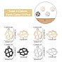 Unicraftale 40Pcs 4 Colors 304 Stainless Steel Charms, Clover