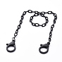 Collares personalizados de cadena de cable de plástico abs, cadenas de bolsos, con cierre de langosta