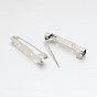 Iron Brooch Pin Back Safety Catch Bar Pins with 2 Holes