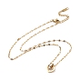 Colonne de strass en cristal avec collier pendentif coeur, placage ionique (ip) 304 bijoux en acier inoxydable pour femmes