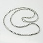 304 chaîne Rolo les colliers en acier inoxydable colliers hommes, avec fermoir pince de homard, 18.89 pouce (48 cm)