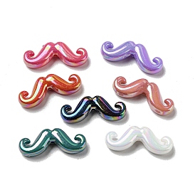 UV Plating Acrylic Beads, Mustache
