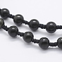 Natural Golden Sheen Obsidian Beaded Pendant Necklaces, with Natural Obsidian Pendants, Buddha