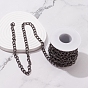 Aluminium Twisted Curb Chains, Unwelded, Faceted, with Spool