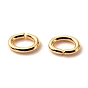 Brass Open Jump Rings, Long-Lasting Plated, Oval