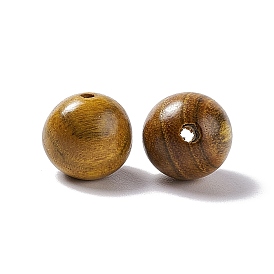 Perles de bois de santal, sans plomb, ronde