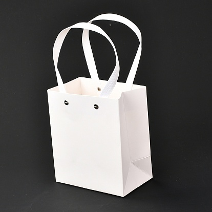 Прямоугольные бумажные пакеты, с нейлоновыми ручками, для подарочных пакетов и сумок