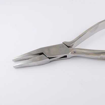 Flat Carbon Steel Gripping Pliers, Hand Tools, Platinum, 151x38x9mm