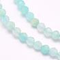 Natural Amazonite Beads Strands, Grade A, Faceted, Round