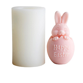 3D Easter Bunny Aromatherapy Food Grade Silicone Fondant Mold, Resurrection Rabbit Plaster Ornament Eggshell Rabbit Resin Mold