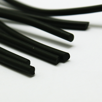 Cable de abalorios caucho sintético, rondo, sólido, ningún agujero