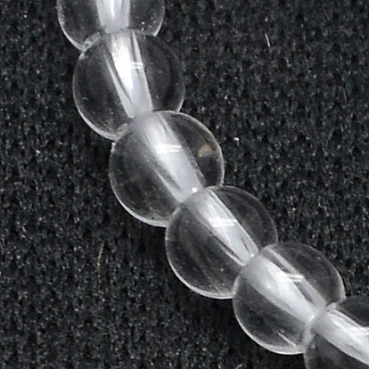 Naturelles cristal de quartz brins de perles, perles de cristal de roche, ronde