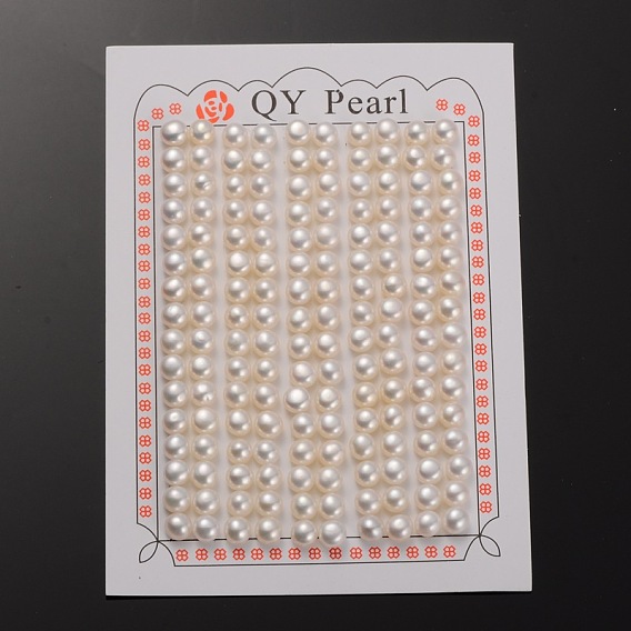 Natural Cultured Freshwater Pearl Beads, Half Drilled, Rondelle 5~5.5x4mm, Hole: 0.7mm