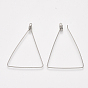 304 pendentifs en fil d'acier inoxydable, conclusions de boucle d'oreille, triangle