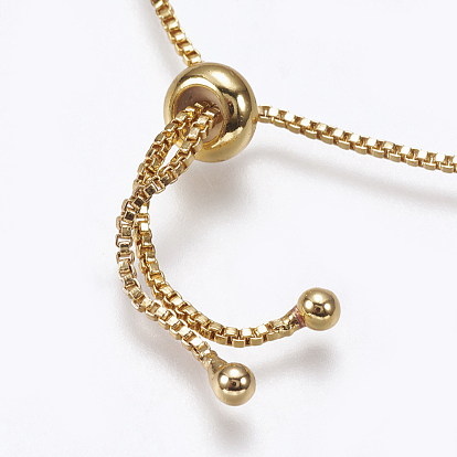 Adjustable Brass Bolo Bracelets, Slider Bracelets, with Synthetic Opal and Cubic Zirconia, Eye