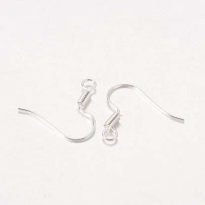 Iron Earring Hooks, with Horizontal Loop, Cadmium Free & Lead Free, Ear Wire