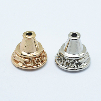 Alloy Bead Cone, Long-Lasting Plated, Apetalous