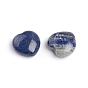 Coeur de lapis lazuli naturel pierre d'amour, pierre de palme de poche pour équilibrer le reiki