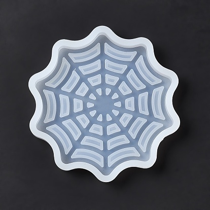 DIY Хэллоуин паутина чашка коврик силиконовые формы, формы для литья смолы, для изготовления изделий из уф-смолы и эпоксидной смолы