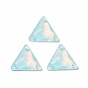 Effet moka forme triangle cousue sur strass, k 5 strass de verre, lien multi-brin, dos plat plaqué, couture artisanat décoration