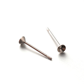 304 Stainless Steel Post Stud Earring Settings for Pointed Back Xilion Rivoli Rhinestone