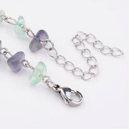 Gemstone beads Pendant Necklaces, with Silver Color Plated Alloy Hollow Heart Pendants