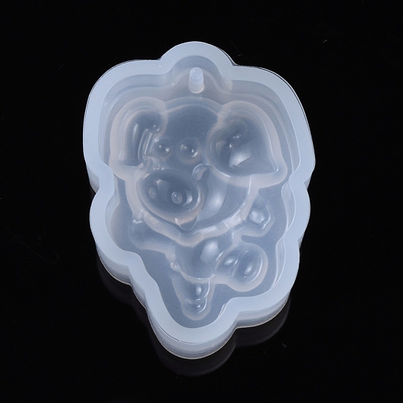 Moules en silicone pour pendentif zodiaque chinois, moules de résine, pour la résine UV, fabrication de bijoux en résine époxy