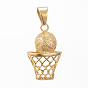 Pendentifs en acier inoxydable, Basket-ball et panier