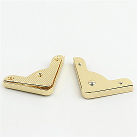 Zinc Alloy Bag Decorate Corners Protector, Traingle Edge Guard Protector, with Screws, for Handbags Accessories