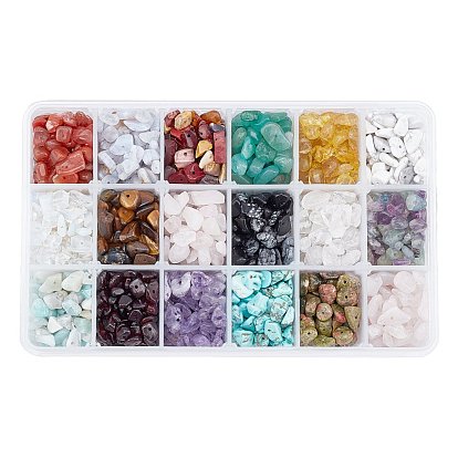 Perlas de viruta de piedras preciosas mezcladas naturales y sintéticas arricraft