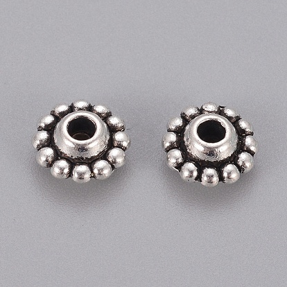 Tibetan Style Alloy Spacer Beads, Lead Free and Cadmium Free, Flower
