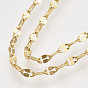 Brass Cable Chains Necklace Making, with Lobster Claw Clasps, Nickel Free, Real 18K Gold Plated