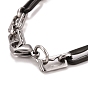 304 Stainless Steel Oval Link Chains Bracelet, Two Tone Highly Durable Bracelet for Men Women