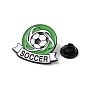 Football Enamel Pins, Black Alloy Badge for Men Women