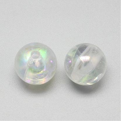 Imitation Jelly Acrylic Beads, Pearlized, Round