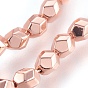 Electroplated Non-magnetic Synthetic Hematite Bead Strand, Oval, Faceted
