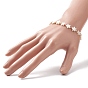 Collier et bracelet extensible en perles de verre et étoile de coquillage naturel, ensemble de bijoux pour femmes