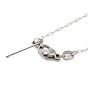 304 Stainless Steel Dapped Chain Necklace for Women, for Beadable Necklace Making