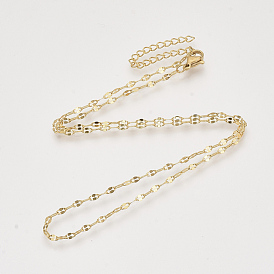 Изготовление ожерелья из латуни, с карабин-лобстерами , без никеля , реальный 18 k позолоченный