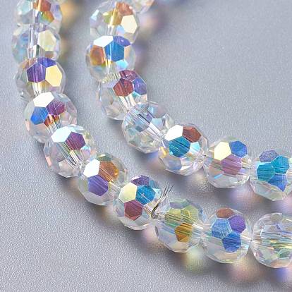 Verre imitation perles de cristal autrichien, facettes (32 facettes) rondes