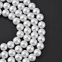 Glass Pearl Beads Strands, Pearlized, Round